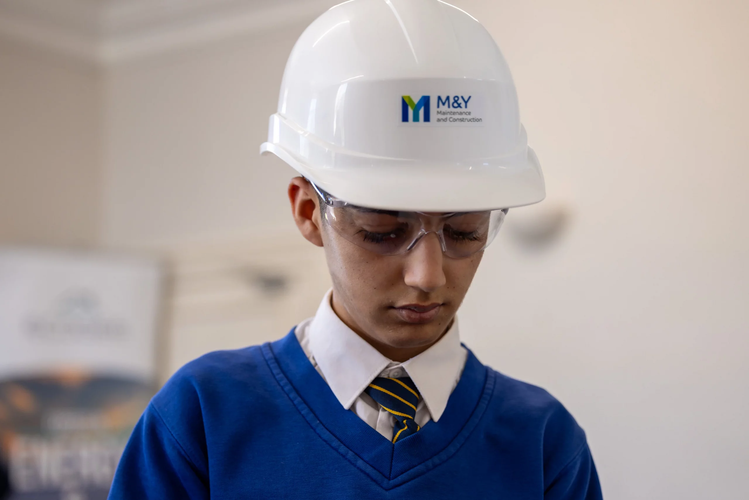 School child wearing m&y ppe at green aspirations event